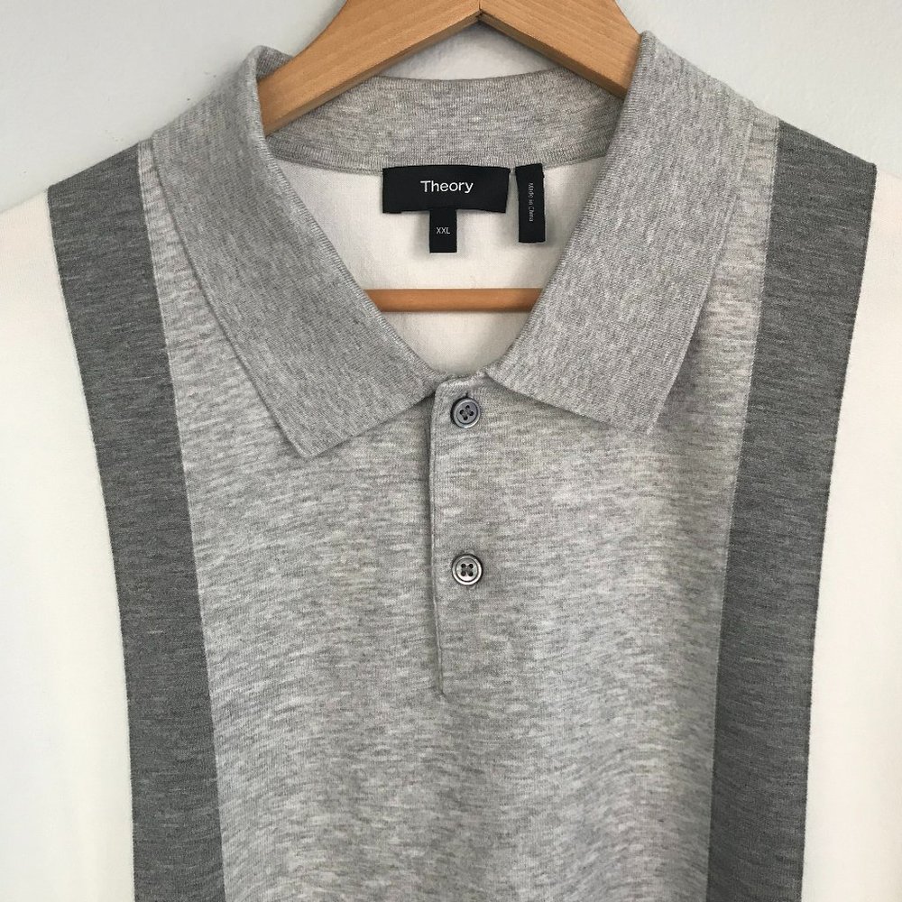 THEORY Intarsia Knit Polo